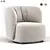 Modern Sipario Lounge Chair 3D model small image 1