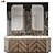 Luxury Marble Wood Bathroom Set 3D model small image 1