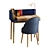 Modern Workplace Set: Graphy Desk, Lenou Chair 3D model small image 1