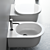 Artceram Chic Wall-hung WC & Bidet 3D model small image 2