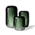 Smoky Green Glass Sculpture Set 3D model small image 4