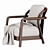 Modern Flexform Alison Armchair 3D model small image 2