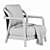 Modern Flexform Alison Armchair 3D model small image 5