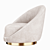 Blush Pink Selini Swivel Chair 3D model small image 4