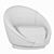 Blush Pink Selini Swivel Chair 3D model small image 5