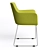 Minimalist Office Chair: City by Quadrifoglio with Chrome Legs 3D model small image 3