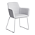 Minimalist Office Chair: City by Quadrifoglio with Chrome Legs 3D model small image 6
