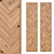 Pasilla Pine Handcrafted Decor Panel 3D model small image 1
