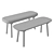 Naïve Wooden Bench: Strong and Visually Appealing 3D model small image 2