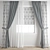 Polygonal Curtain Model - High Quality, 3D Max, OBJ, Texture 3D model small image 1