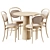 Natural Chic: POV D80 Table & 215 P Chair 3D model small image 1