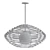 Mid-Century Sarfatti Ceiling Lights 3D model small image 2