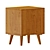 ZARA Wooden Bedside Table - Modern and Functional 3D model small image 3