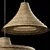 Rustic Rattan Pendant Lights Set 3D model small image 5