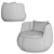 Modern Draper Ottoman: Stylish and Functional 3D model small image 6