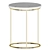 Elegant Marble & Gold Side Table 3D model small image 1