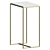 VENICE White Marble & Gilded Metal Side Table 3D model small image 1