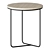 Elegant Paulownia-black Metal Side Table 3D model small image 1