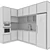 Sleek and Sophisticated: Kitchen Modern56 3D model small image 6