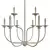 Sleek Black Metal Farmhouse Chandelier 3D model small image 2