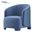 Contemporary TARU Armchair: Stylish Comfort 3D model small image 1