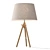 Modern Beige Brown Table Lamp 3D model small image 1