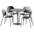 Modern Minimalist Set: Piper Pedestal Table & Si-Si 2 Chair 3D model small image 1