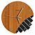 Elegant Paladim Wall Clock 3D model small image 4