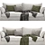 Elegant Ashlee 3.5-Seat Sofa 3D model small image 2