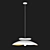 Elegant White Pendant Light 3D model small image 2