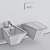 Olympia Crystal Wall-Hung WC & Bidet 3D model small image 7