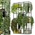 Rustic Indoor Plant Set - Concrete Pot & Metal Shelf 3D model small image 1