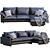 Elegant Harmony Leather Sofa 3D model small image 3