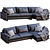 Elegant Harmony Leather Sofa 3D model small image 4