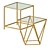 Geometric Gold Glass Side Table 3D model small image 1