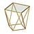 Geometric Gold Glass Side Table 3D model small image 4