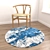 Round Rugs Set - 6 Circular Carpets 3D model small image 2