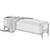 Luxury Bedside Pouf: Vega ArchMebel 3D model small image 4