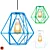 Industrial Wire Cage Pendant Light - Geometric Metal Lampshade 3D model small image 1