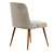 Velvet Mid-Century Dining Chair 3D model small image 4