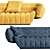 Tactile Sofa: Customizable Color 3D model small image 3