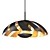 Elegant Black Gold Pendant Light 3D model small image 5