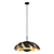 Elegant Black Gold Pendant Light 3D model small image 6