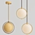 Sleek Sphere Pendant Light 3D model small image 4