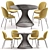Modern Dining Set: Tornado Table & Beetle Chairs 3D model small image 3