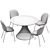 Modern Dining Set: Tornado Table & Beetle Chairs 3D model small image 5