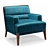 Refined Brompton Lounge Chair: Ultimate Comfort 3D model small image 8