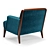 Refined Brompton Lounge Chair: Ultimate Comfort 3D model small image 9