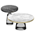 Luxury Marble Coffee Table Set 3D model small image 1