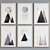 Modern Triangular Picture Frame Set 3D model small image 5